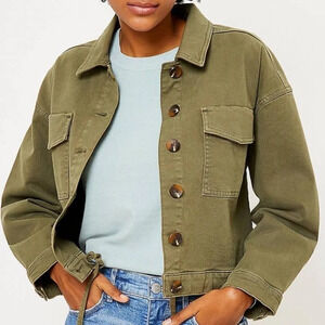 NWOT LOFT Drawstring Hem Jacket